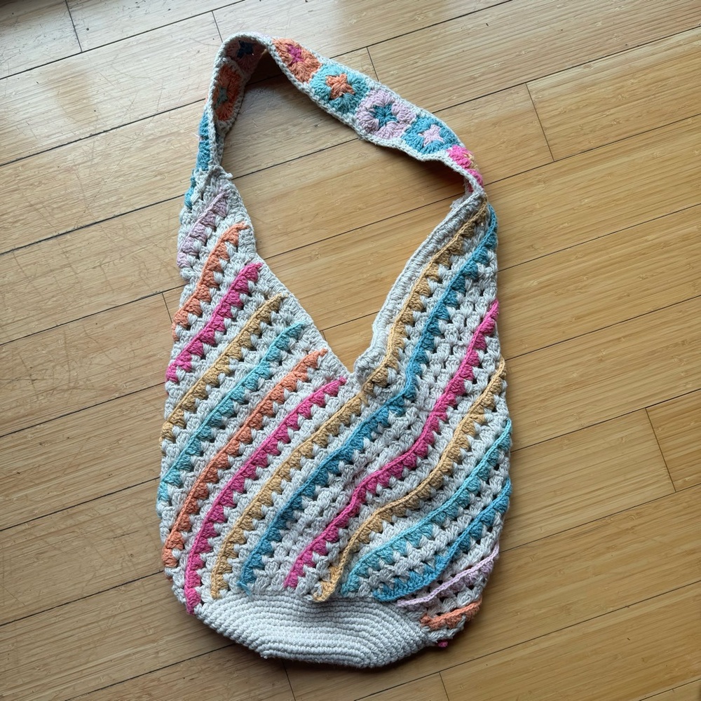 Multicolor Crochet Shoulder Bag